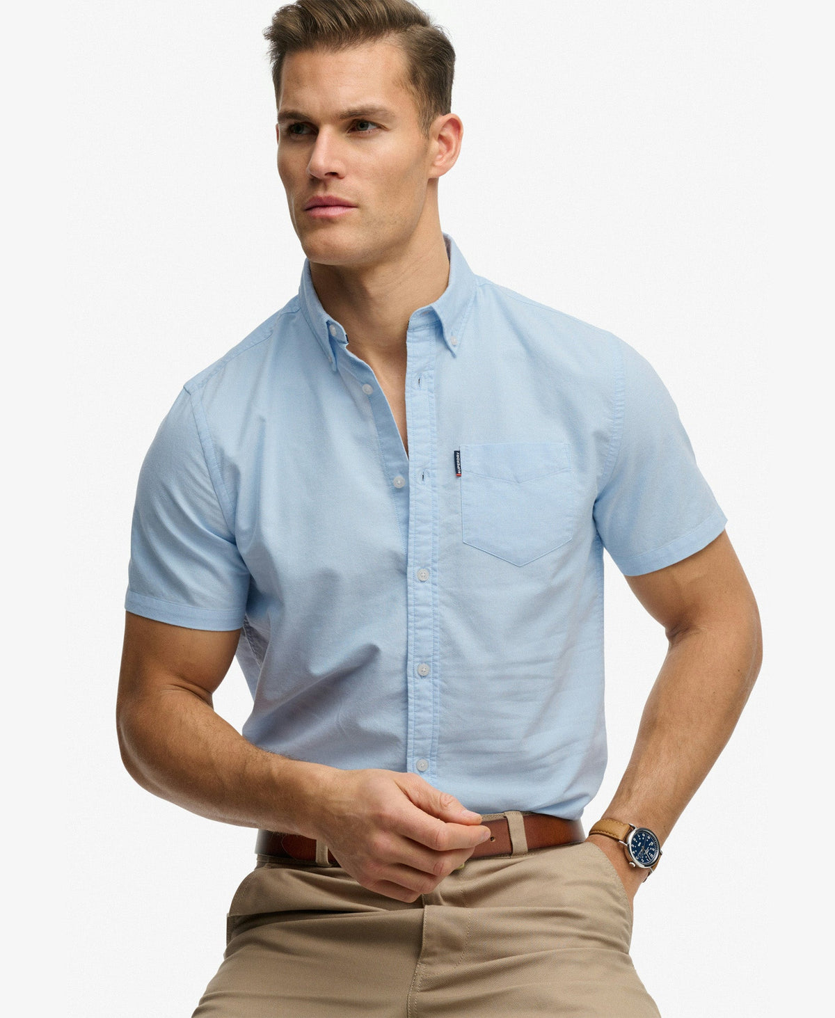 Oxford Short Sleeve Shirt | Seafoam Blue