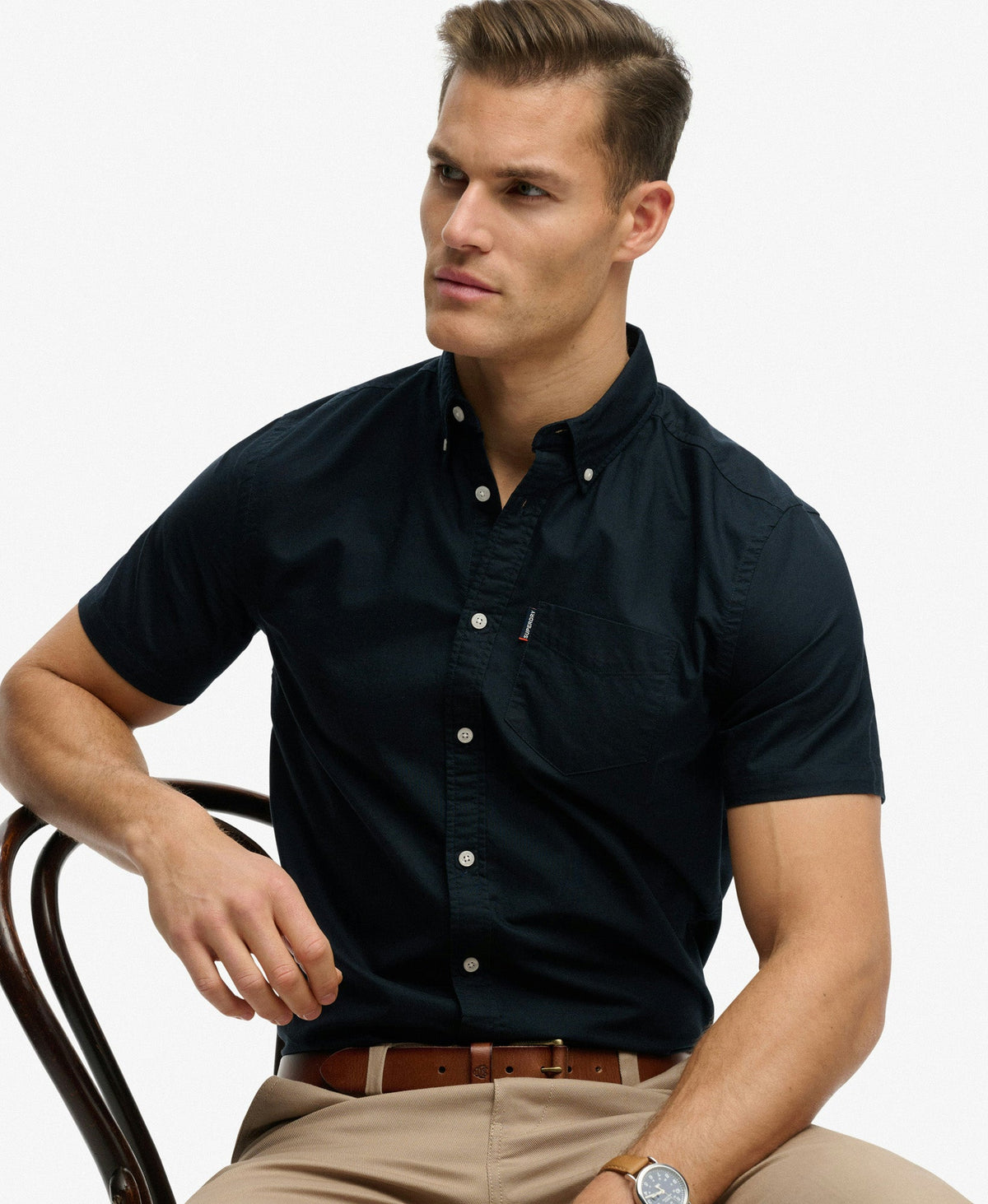 Oxford Short Sleeve Shirt | Eclipse Navy