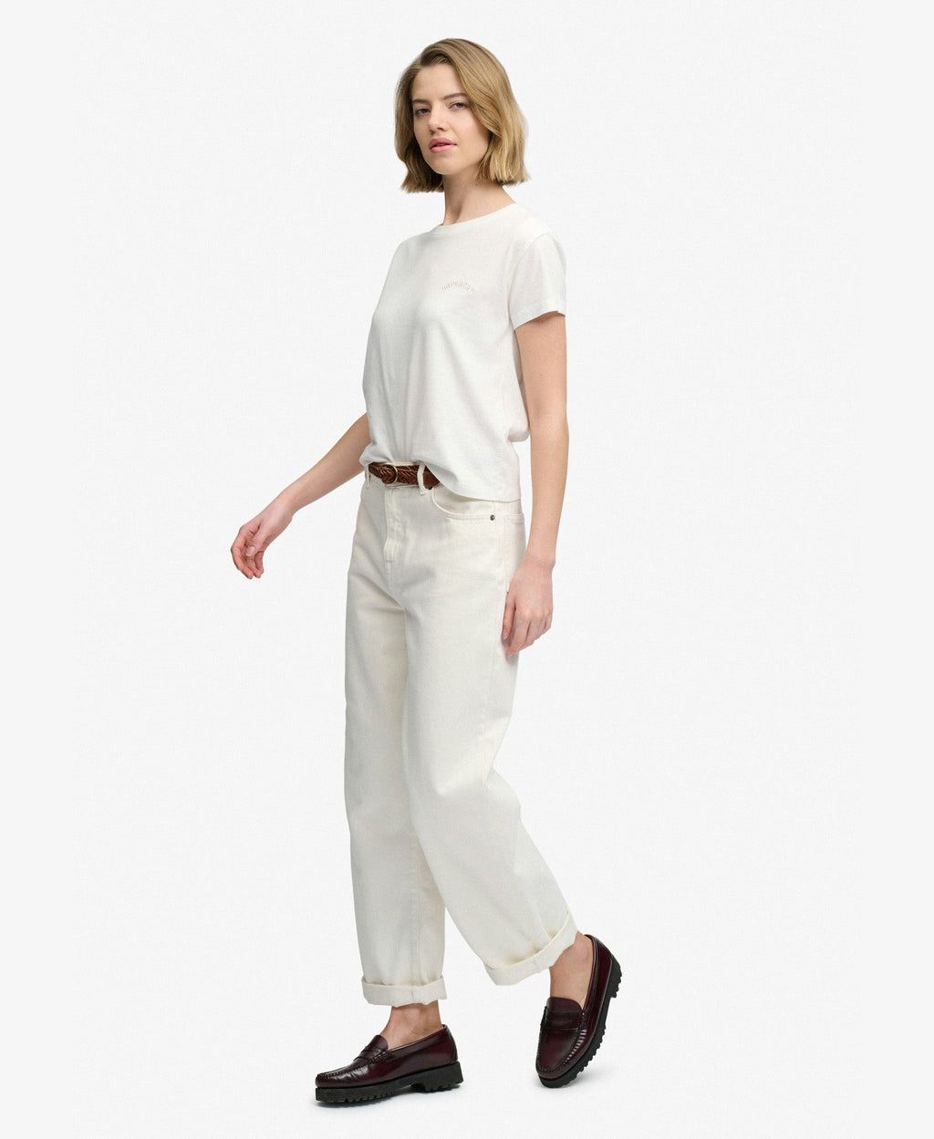 High Rise Wide Leg Jean | Ecru Denim 30