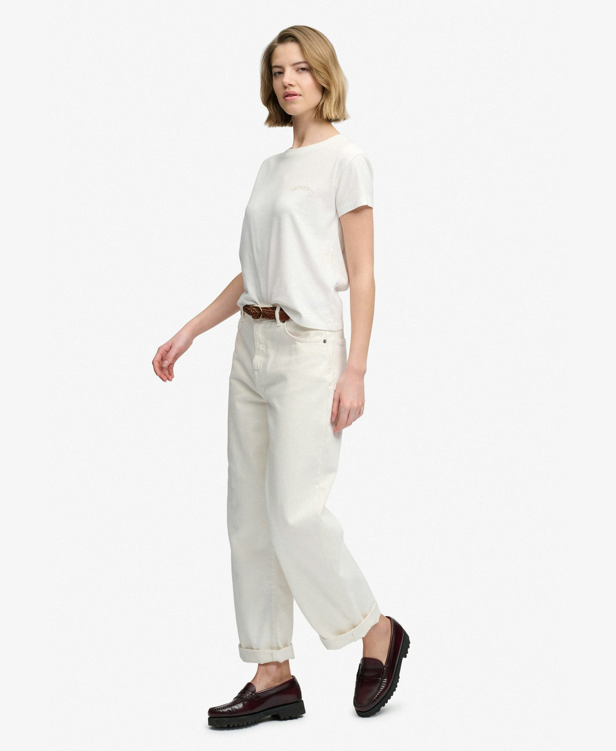 High Rise Wide Leg Jean | Ecru Denim 30