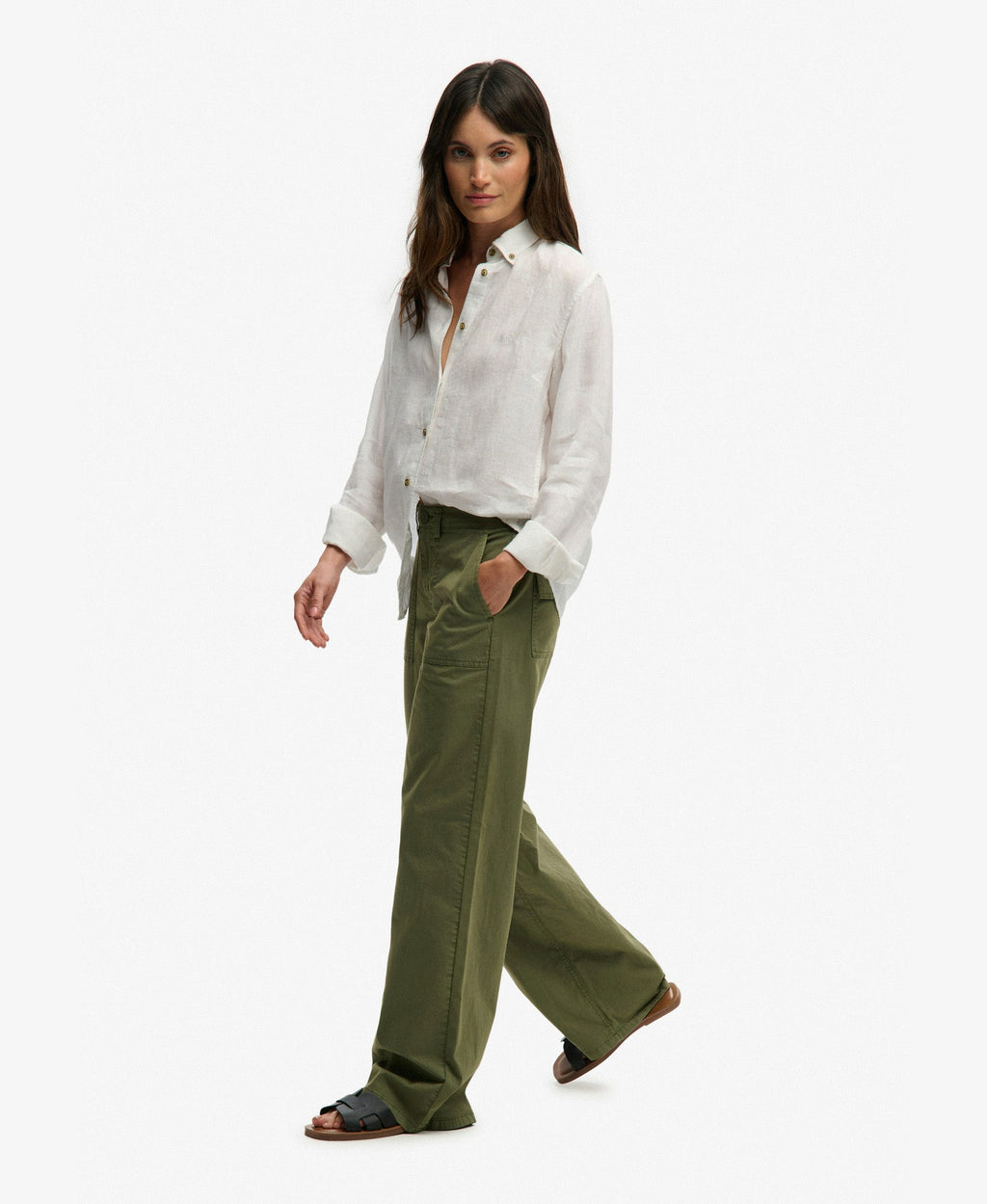 Baggy Cargo Pant | Olive Khaki