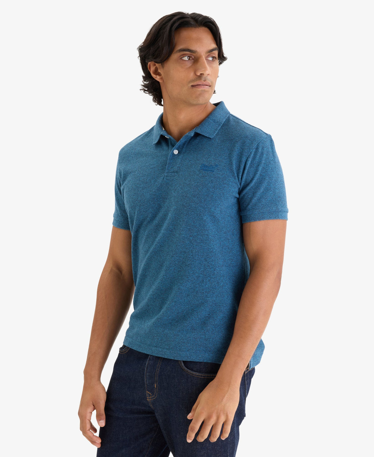 Classic Pique Polo | Charred Teal Grit