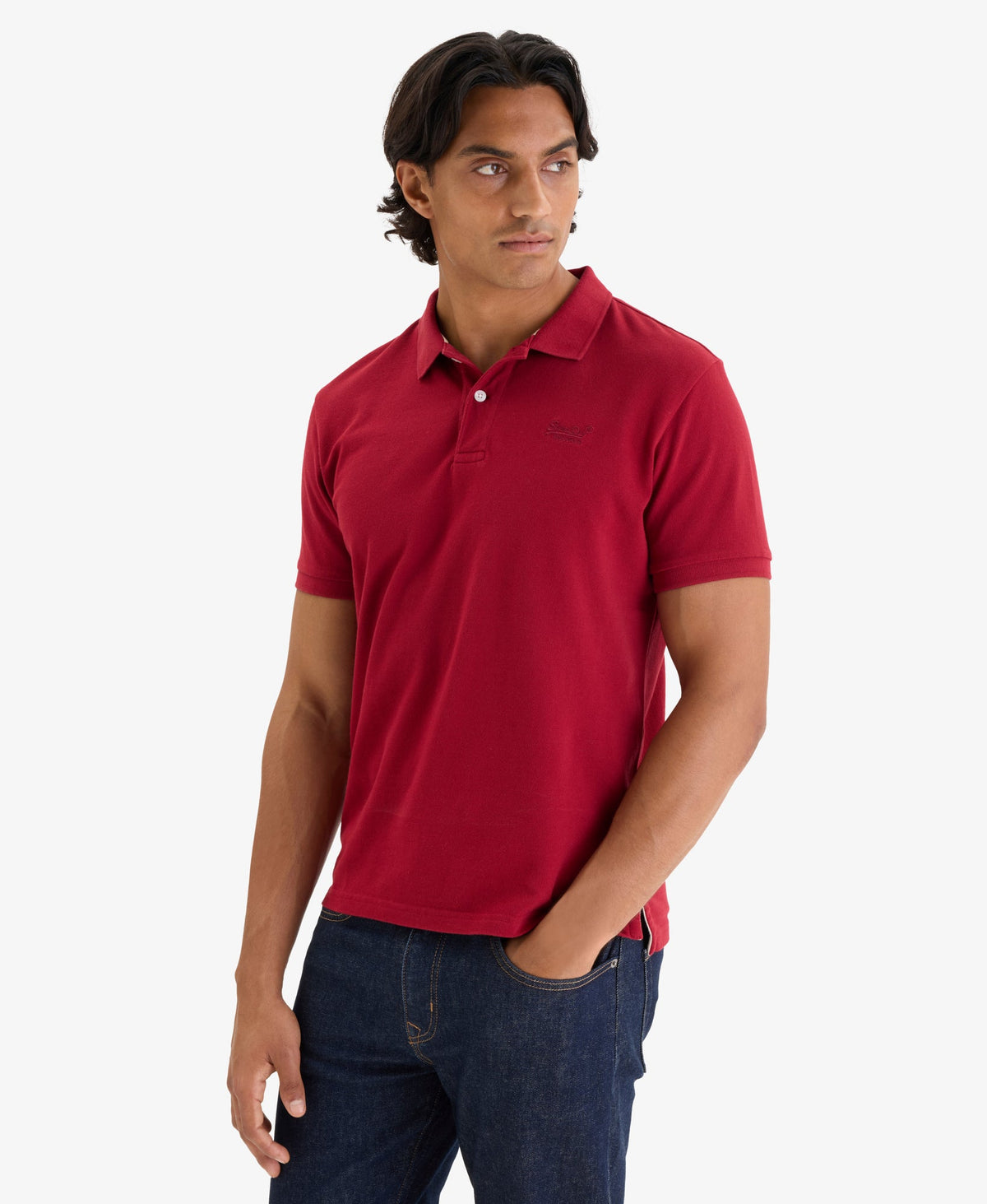 Classic Pique Polo | Red Dahlia