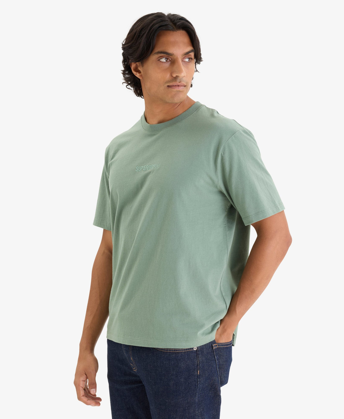 Micro Logo Tee | Laurel Khaki