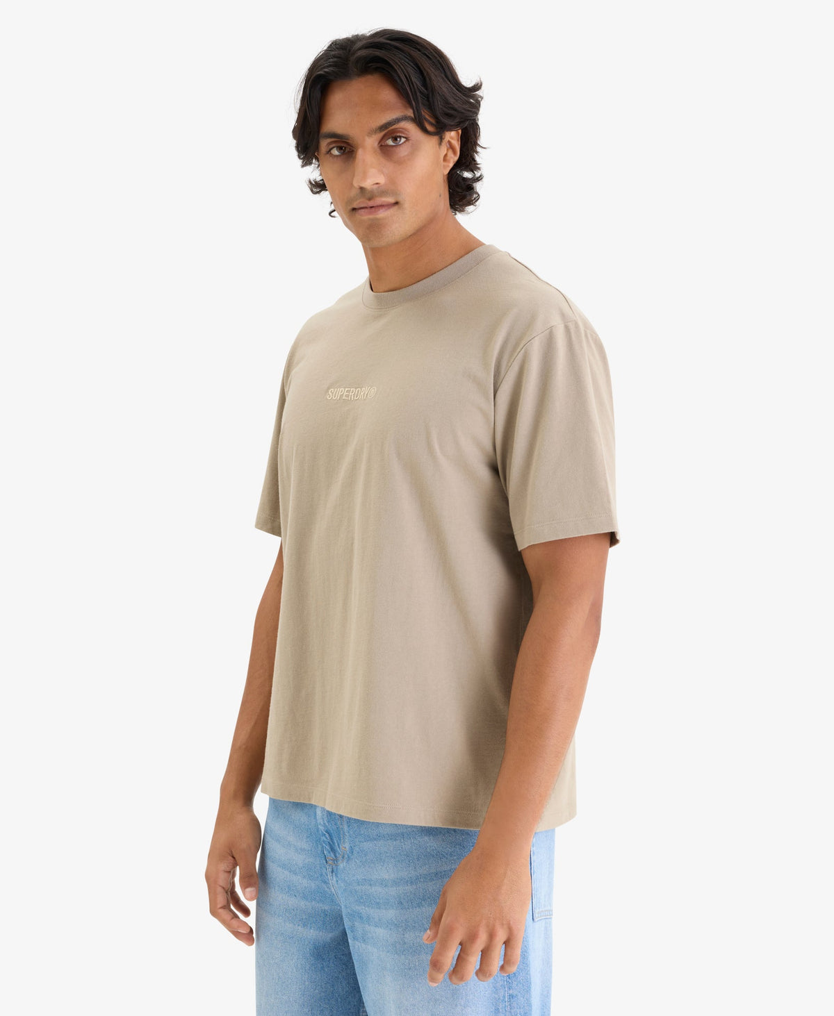 Micro Logo Tee | Winter Twig Beige