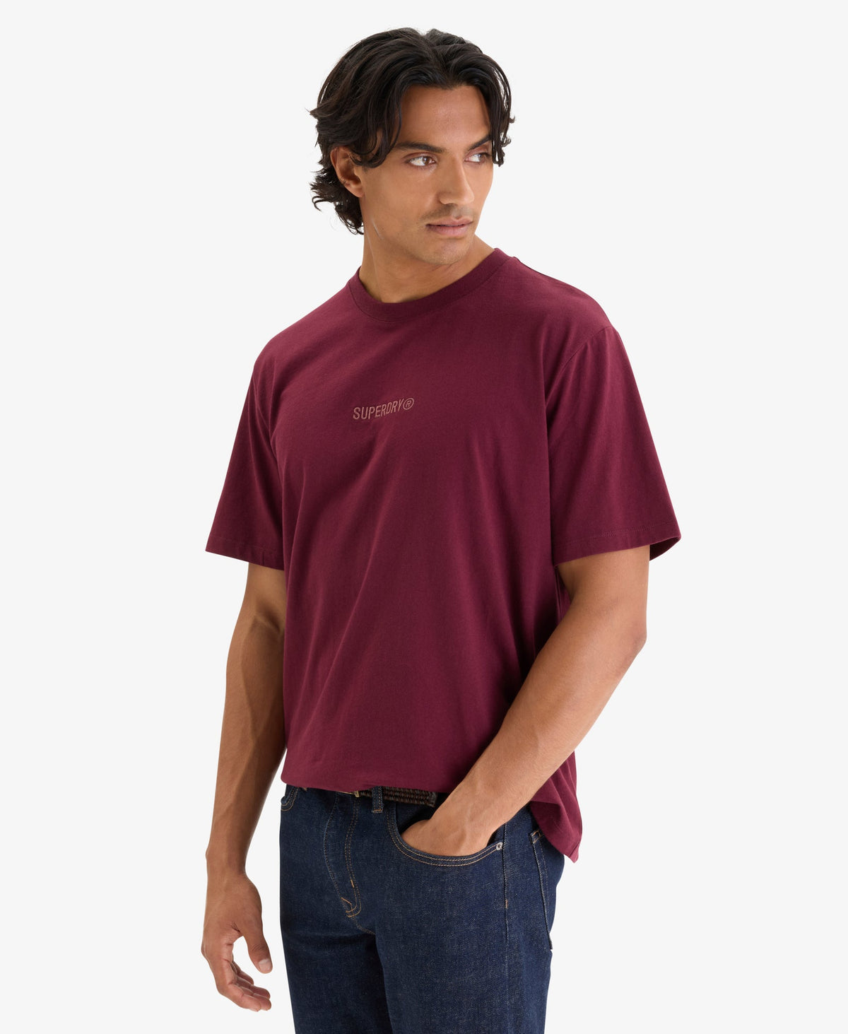 Micro Logo Tee | Tawny Port Red