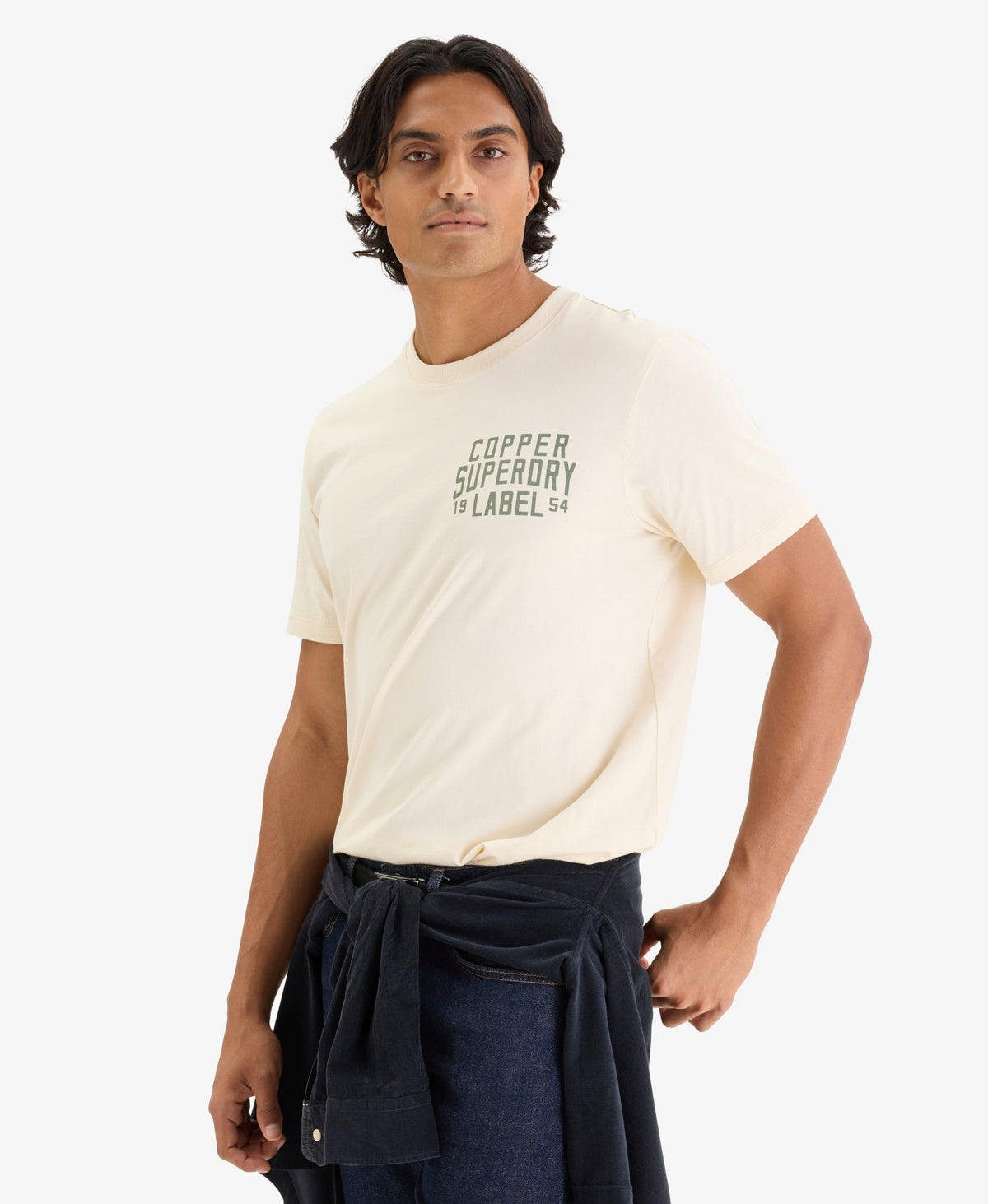 Copper Label Chest Tee | Oatmeal Beige