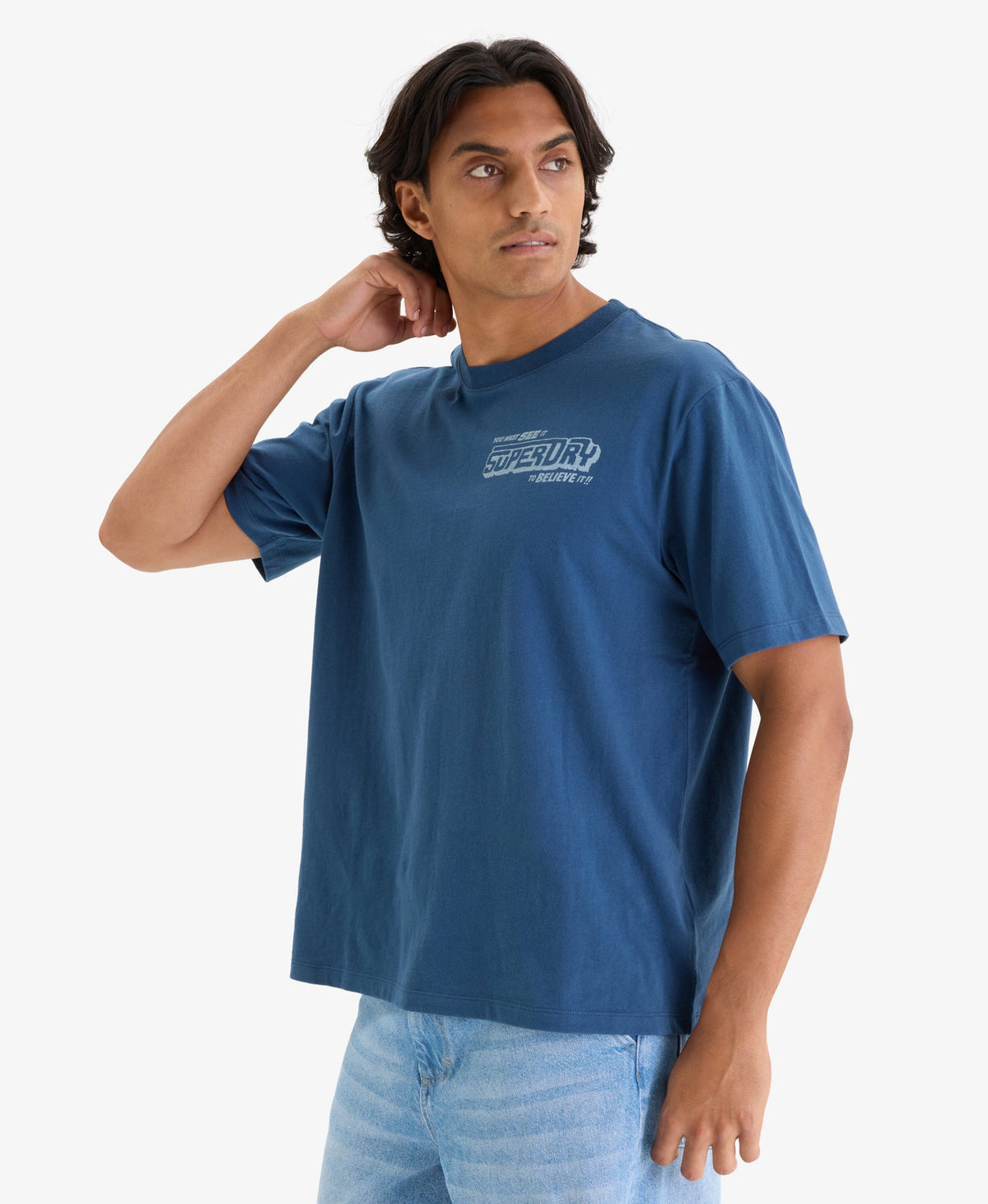 Movie Graphic Chest Tee | Insignia Blue