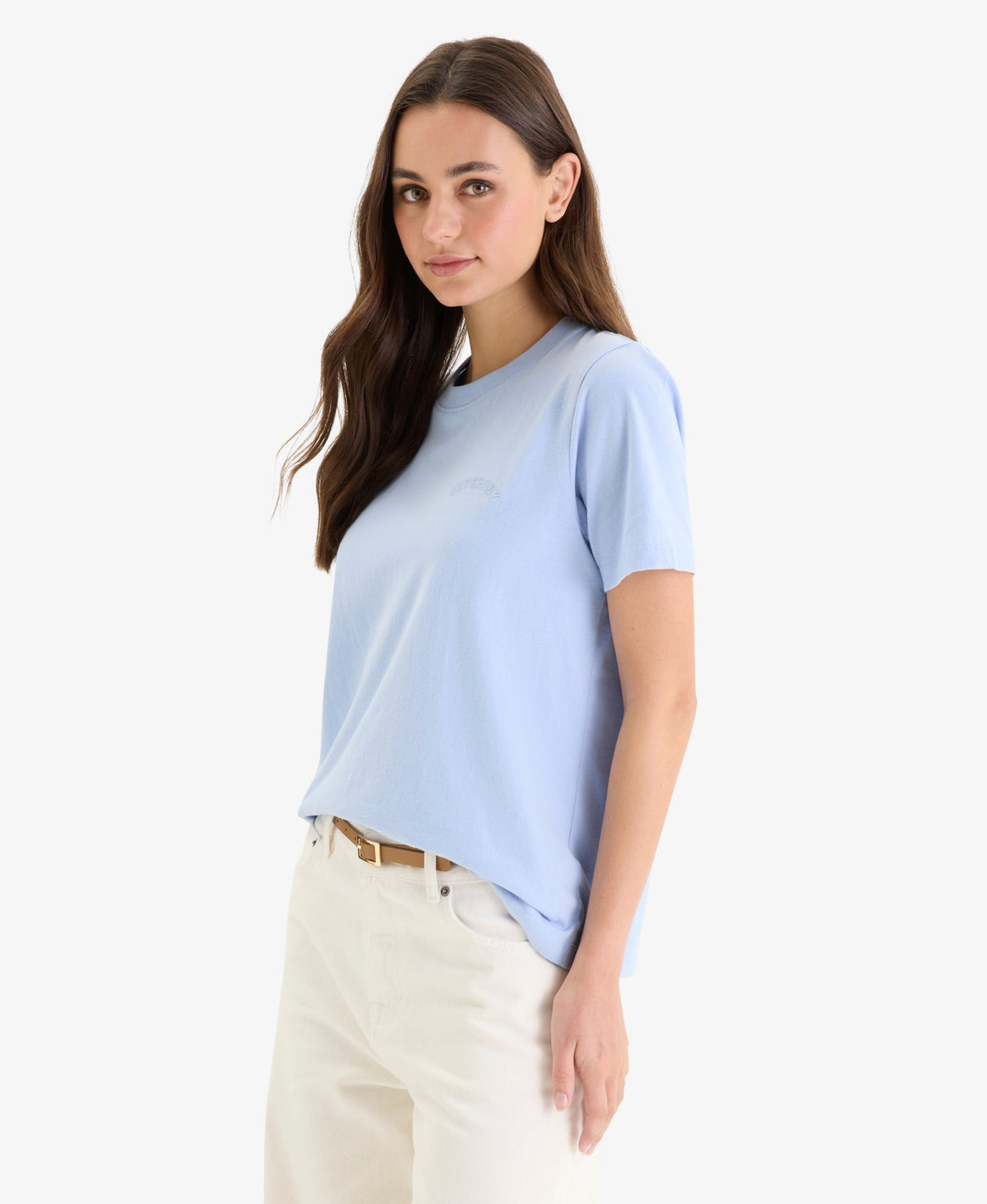 Essential Logo Embroidered Tee | Rich Blue