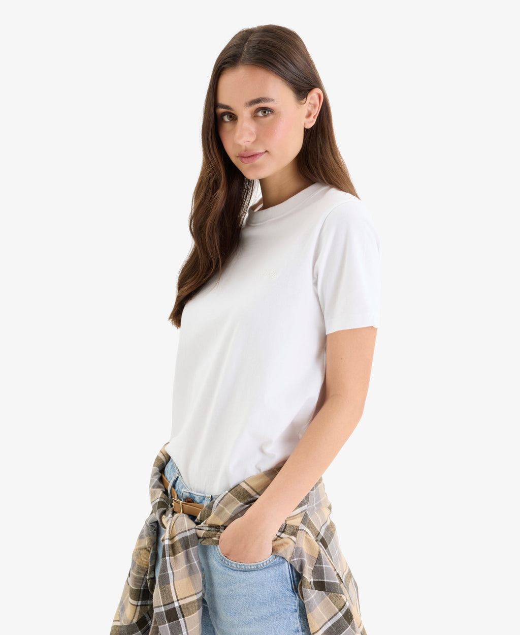 Essential Logo Embroidered Tee | Optic