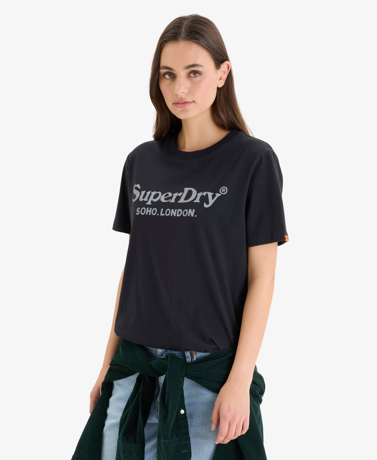 Venue Metallic Graphic Tee | Jet Black