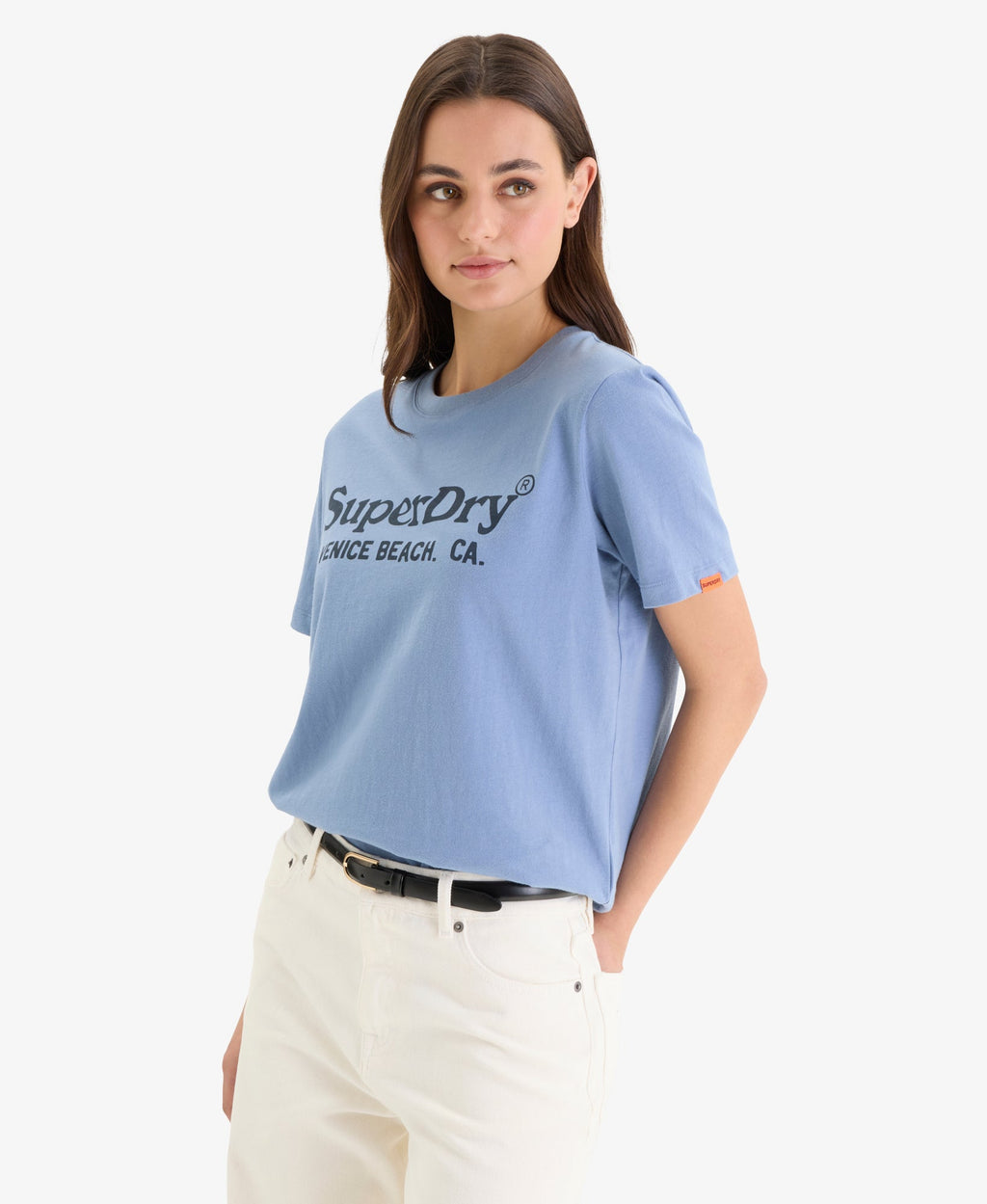 Venue Metallic Graphic Tee | Tidal Blue