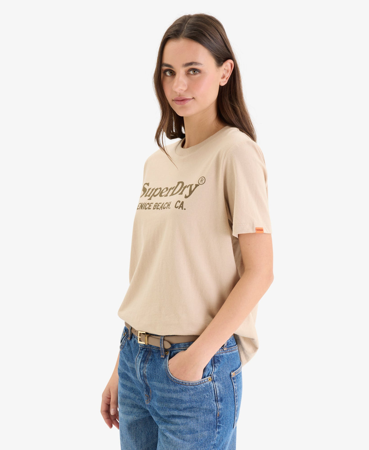 Venue Metallic Graphic Tee | Humis Beige