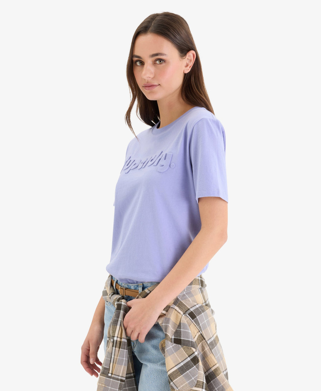 Embossed Logo Graphic Tee | Dull Purple