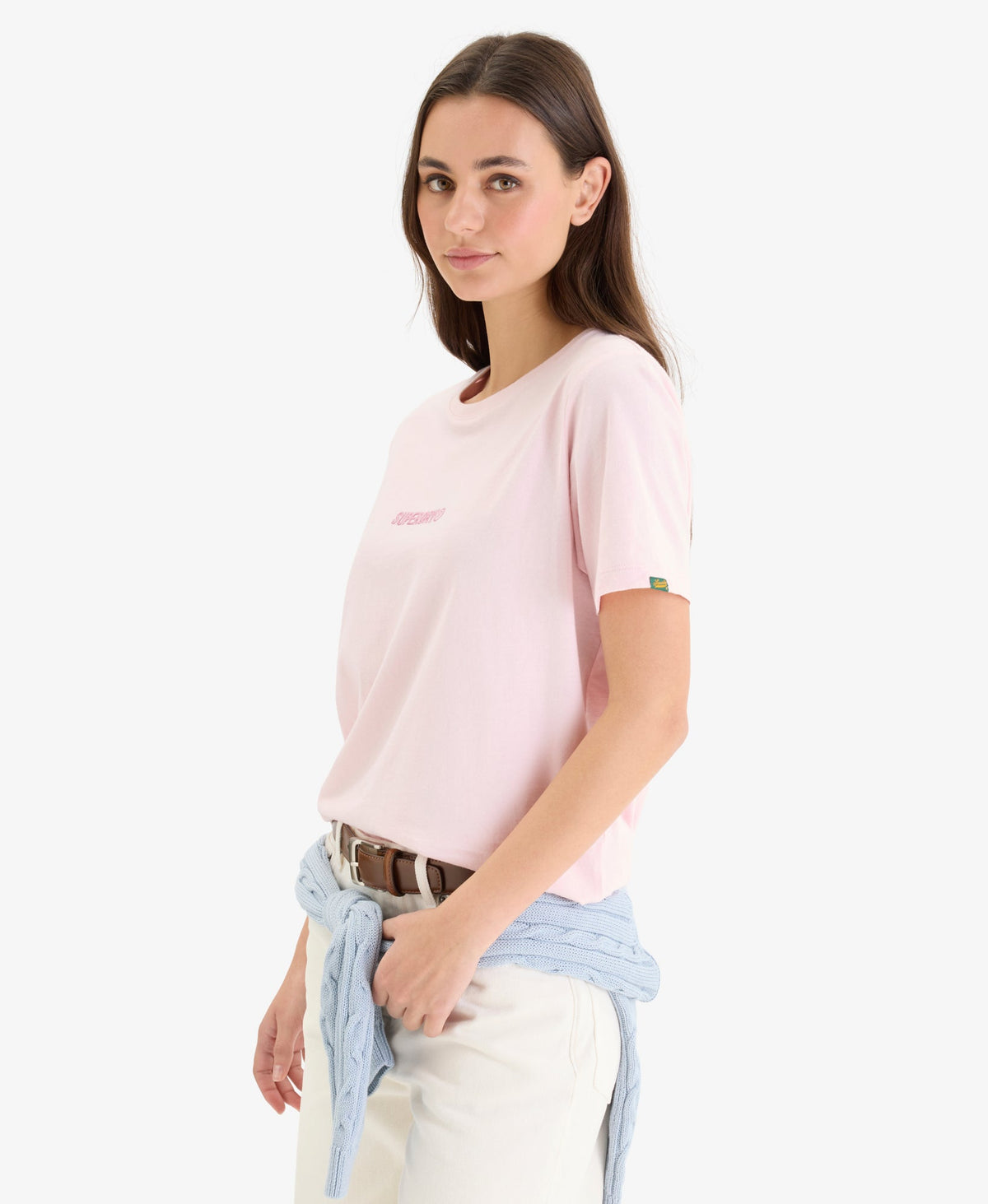 Micro Logo Tee | Chalk Pink