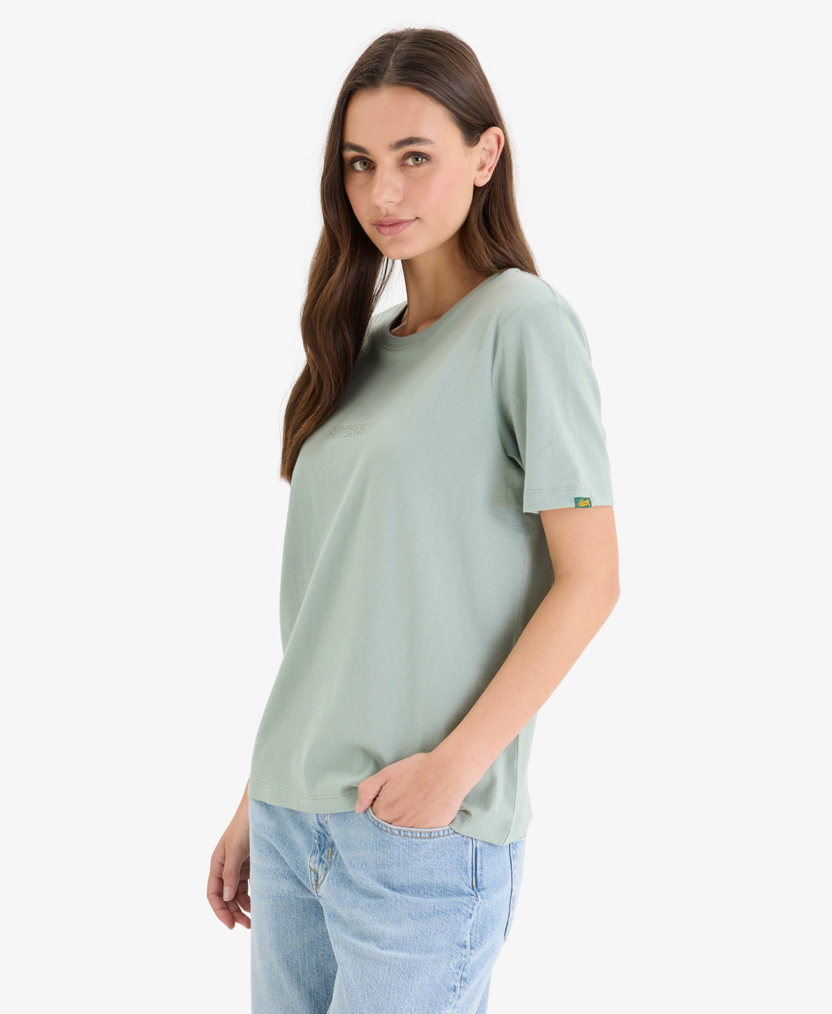 Micro Logo Tee | Light Jade Green