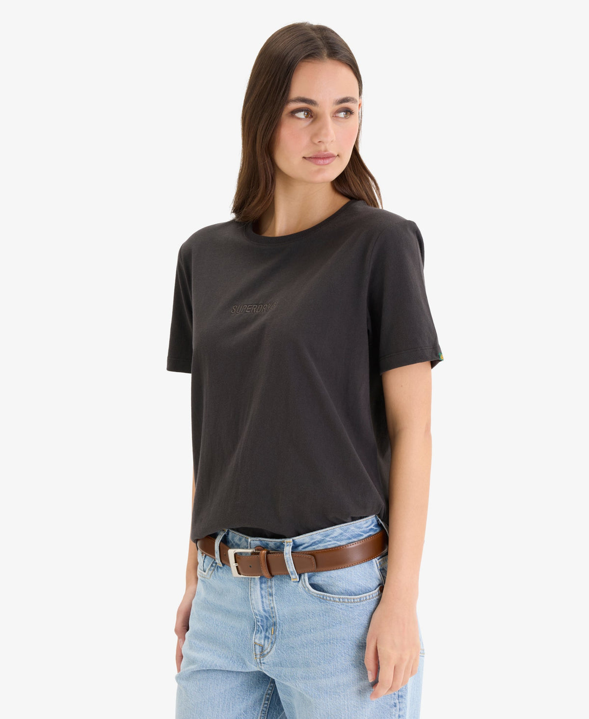 Micro Logo Tee | Bison Black