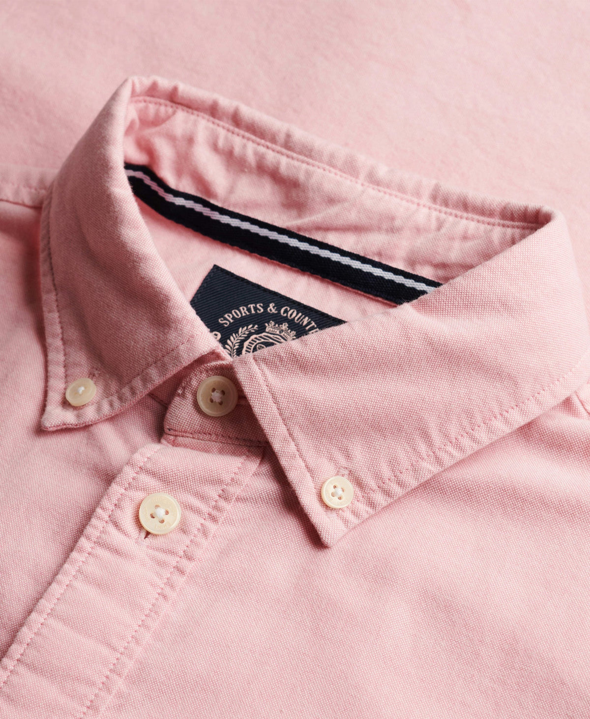 Slim Oxford Long Sleeve Shirt | City Pink Chambray Oxford