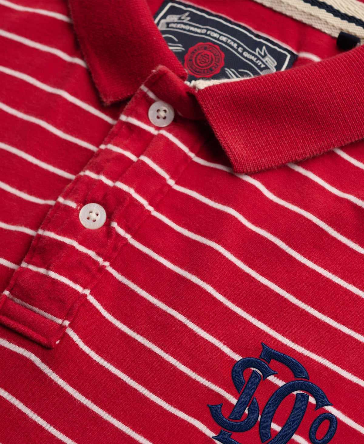 Vintage Stripe Jersey Polo | Red Stripe