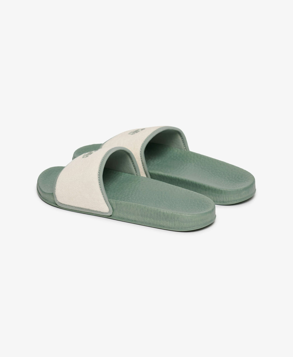 Towelling Pool Slide | Light Jade Green/Off White