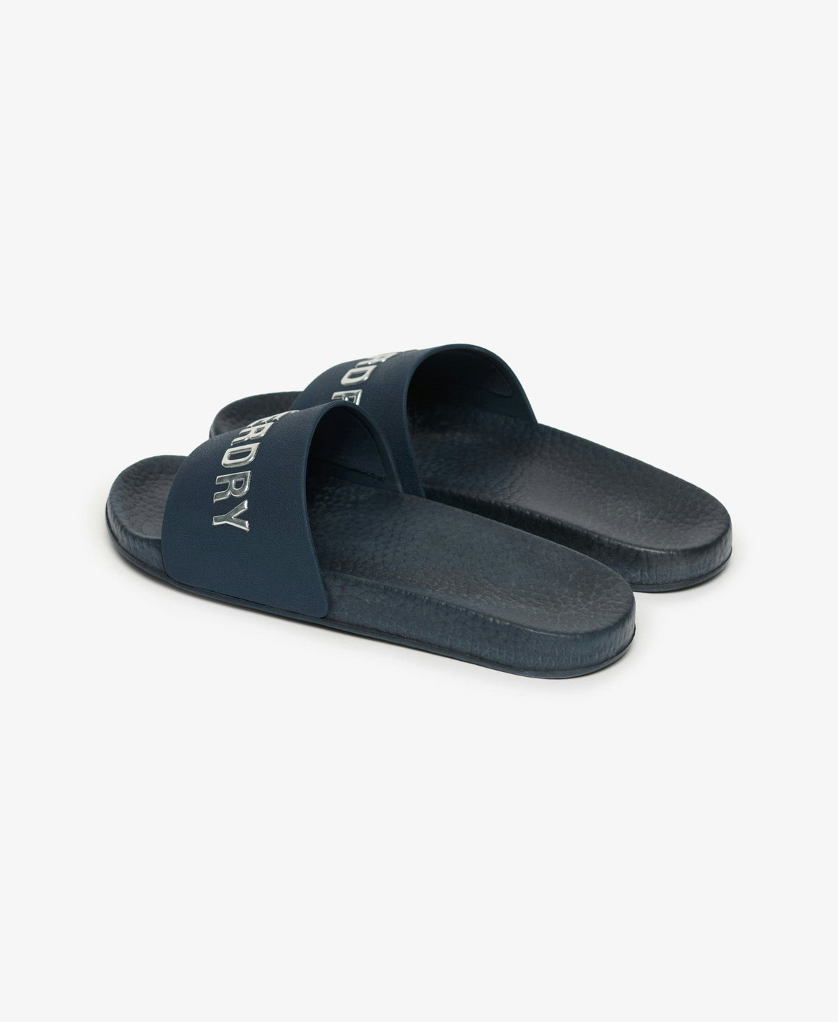 Premium Metallic Pool Slide | Blueberry Navy/Silver