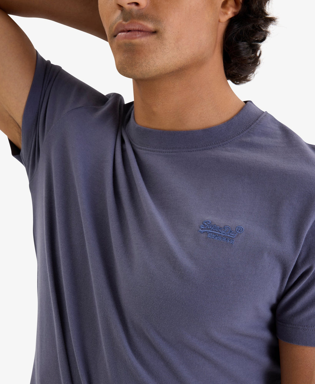 Essential Logo Embroidered Slim Fit Tee | Greystone
