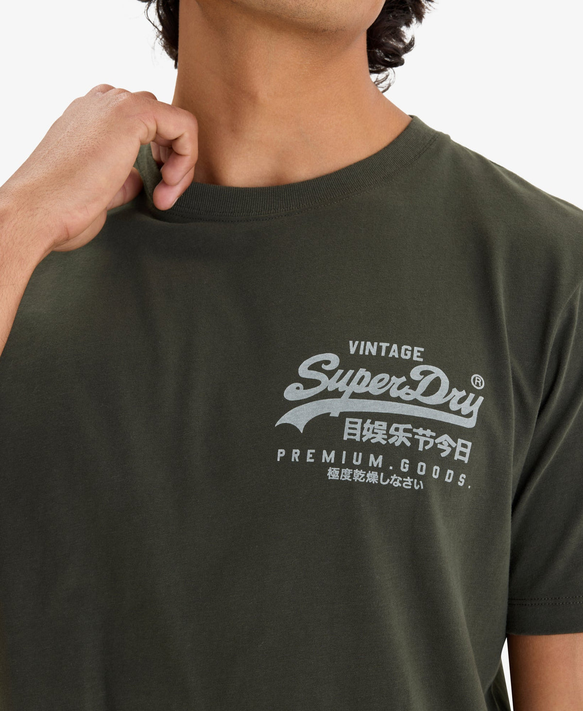 Vintage Logo Chest Tee | Surplus Goods Olive Green