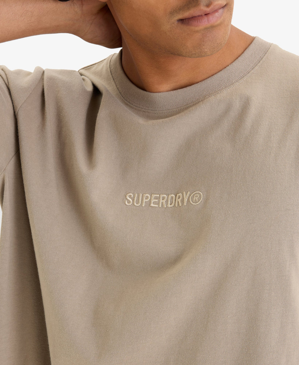 Micro Logo Tee | Winter Twig Beige