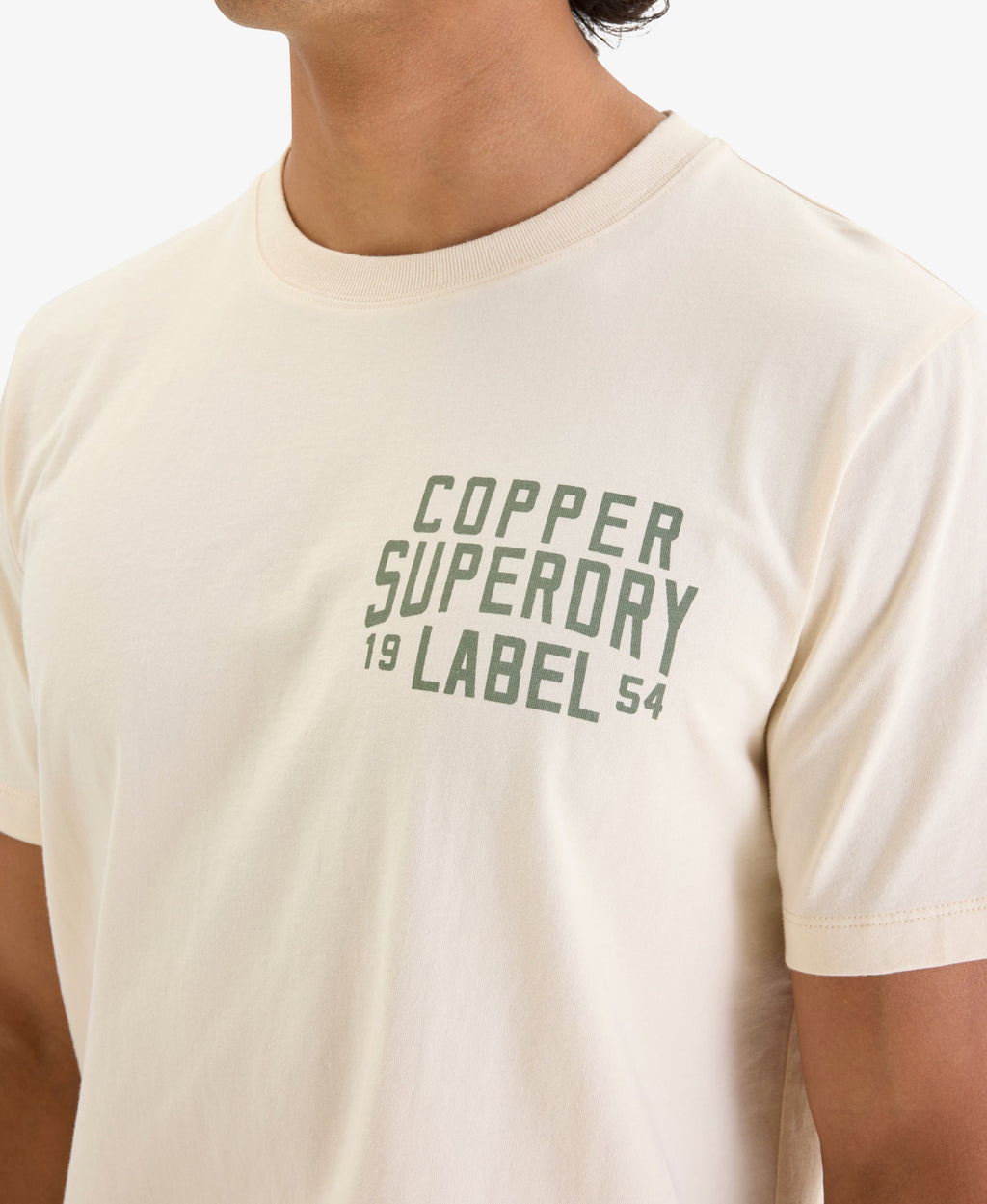 Copper Label Chest Tee | Oatmeal Beige