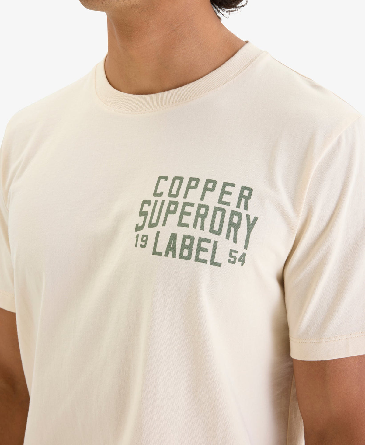 Copper Label Chest Tee | Oatmeal Beige