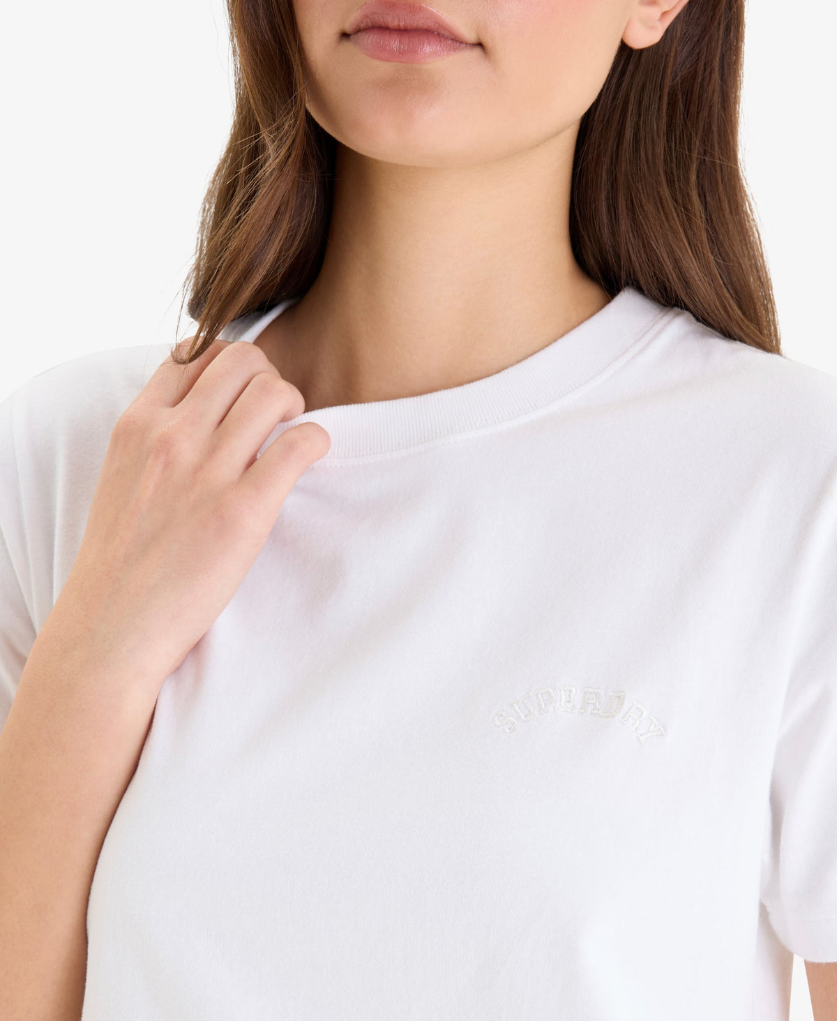 Essential Logo Embroidered Tee | Optic