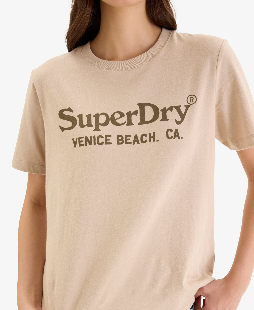 Venue Metallic Graphic Tee | Humis Beige