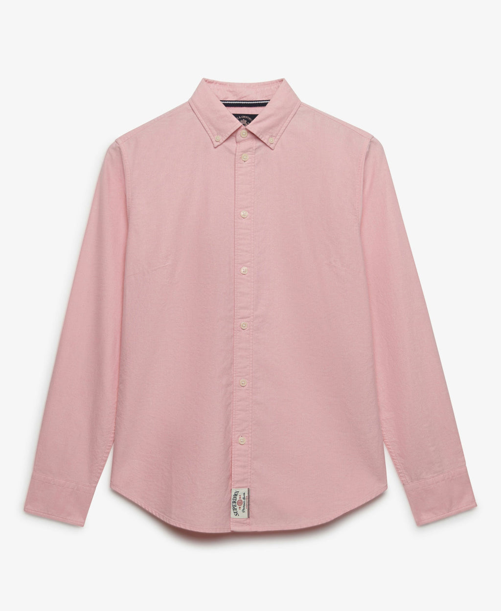 Slim Oxford Long Sleeve Shirt | City Pink Chambray Oxford
