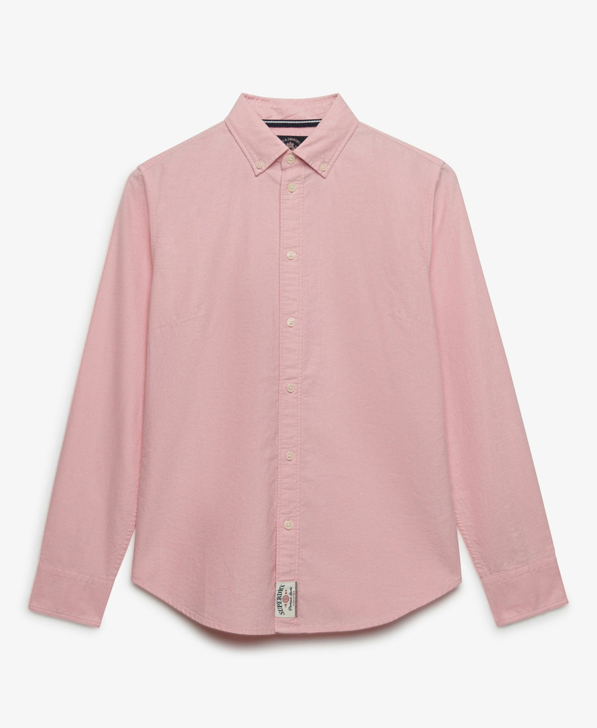 Slim Oxford Long Sleeve Shirt | City Pink Chambray Oxford
