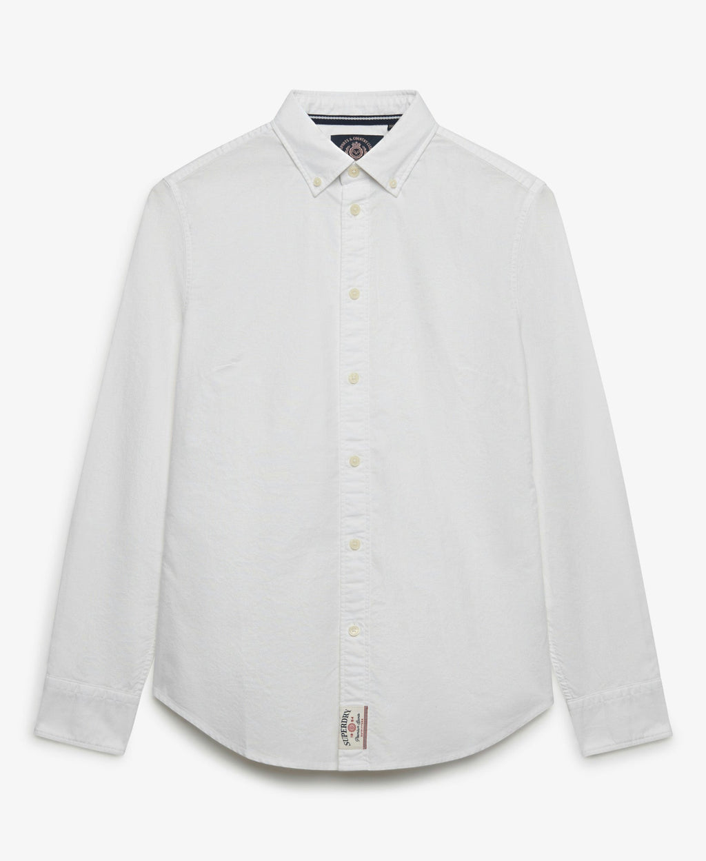 Slim Oxford Long Sleeve Shirt | Optic White Oxford