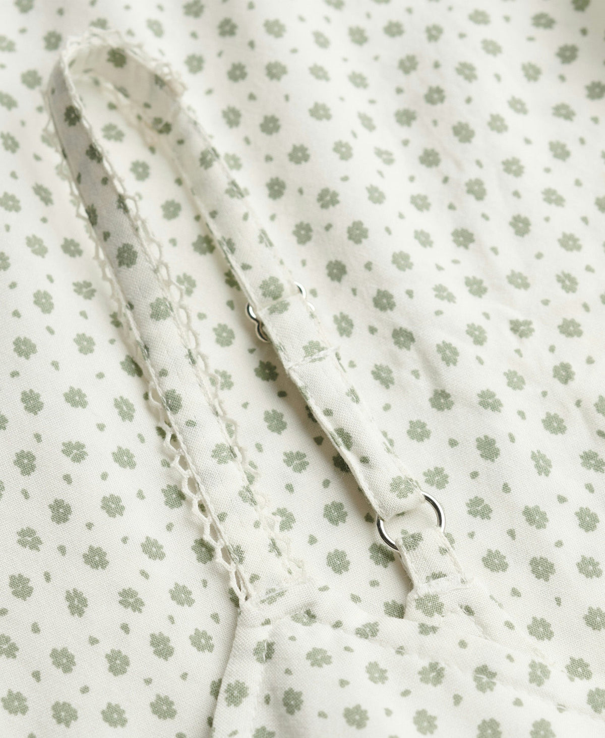 Printed Slim Fit Cami Mini Dress | Light Jade Green Ditsy Hearts