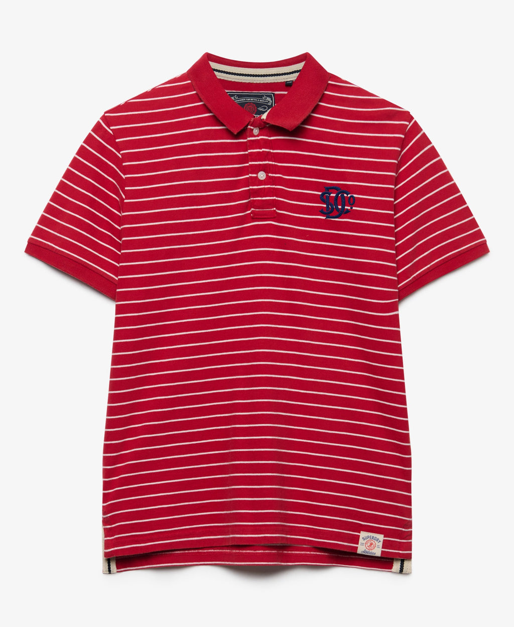 Vintage Stripe Jersey Polo | Red Stripe
