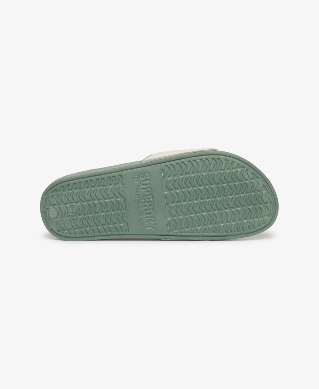 Towelling Pool Slide | Light Jade Green/Off White