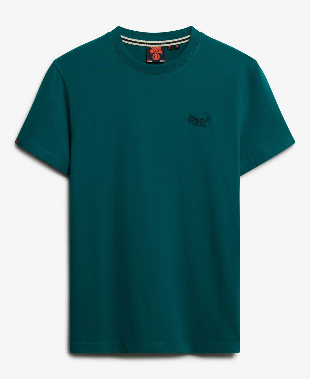 Essential Logo Embroidered Slim Fit Tee | Storm Green