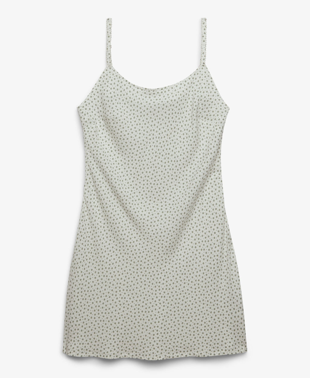 Printed Slim Fit Cami Mini Dress | Light Jade Green Ditsy Hearts