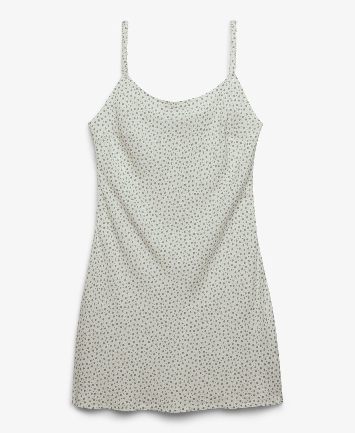 Printed Slim Fit Cami Mini Dress | Light Jade Green Ditsy Hearts