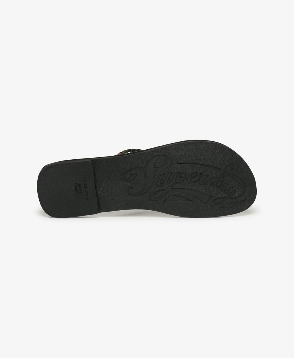 Faux Leather Braided Flip Flop | Fudge Brown