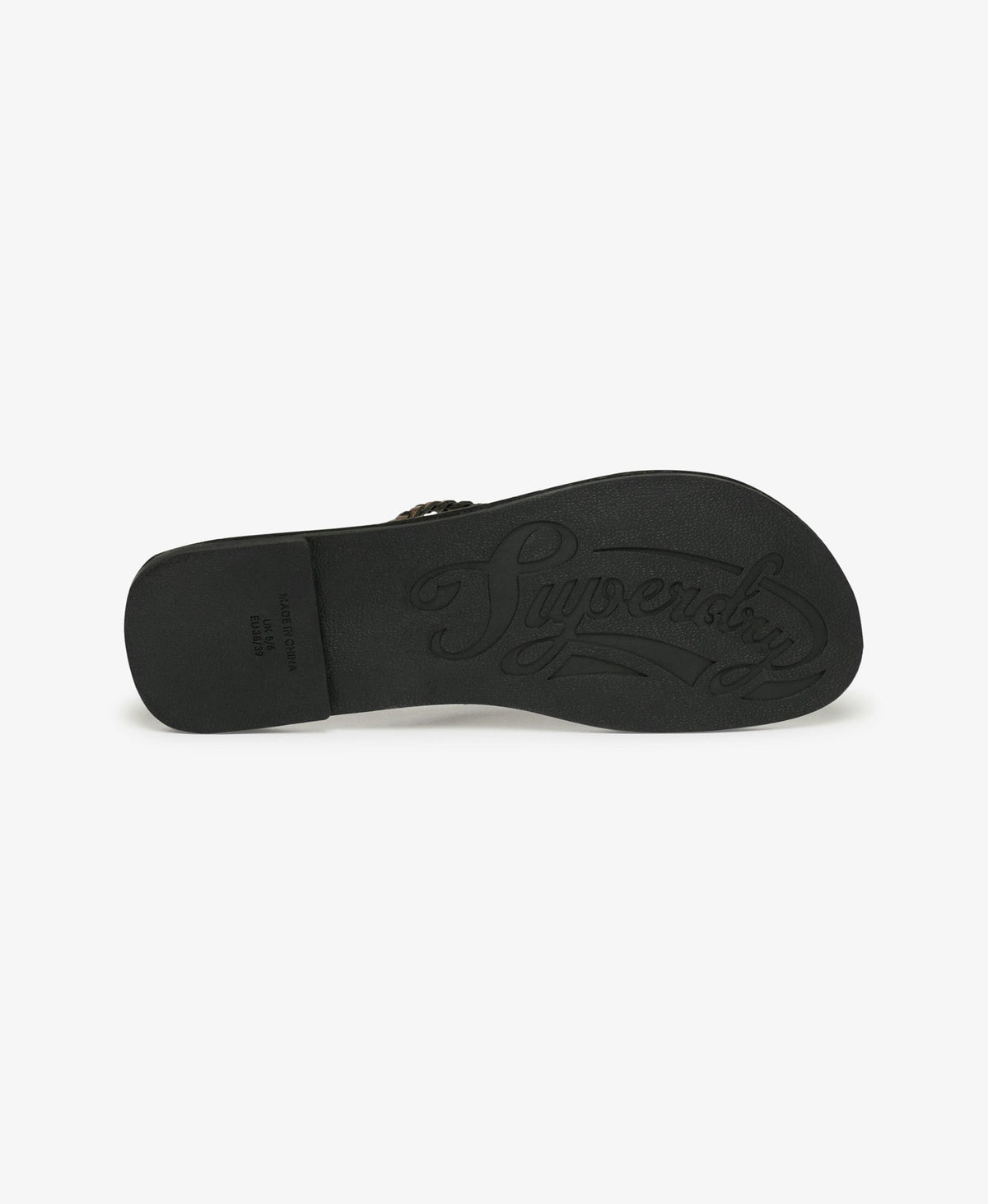 Faux Leather Braided Flip Flop | Fudge Brown