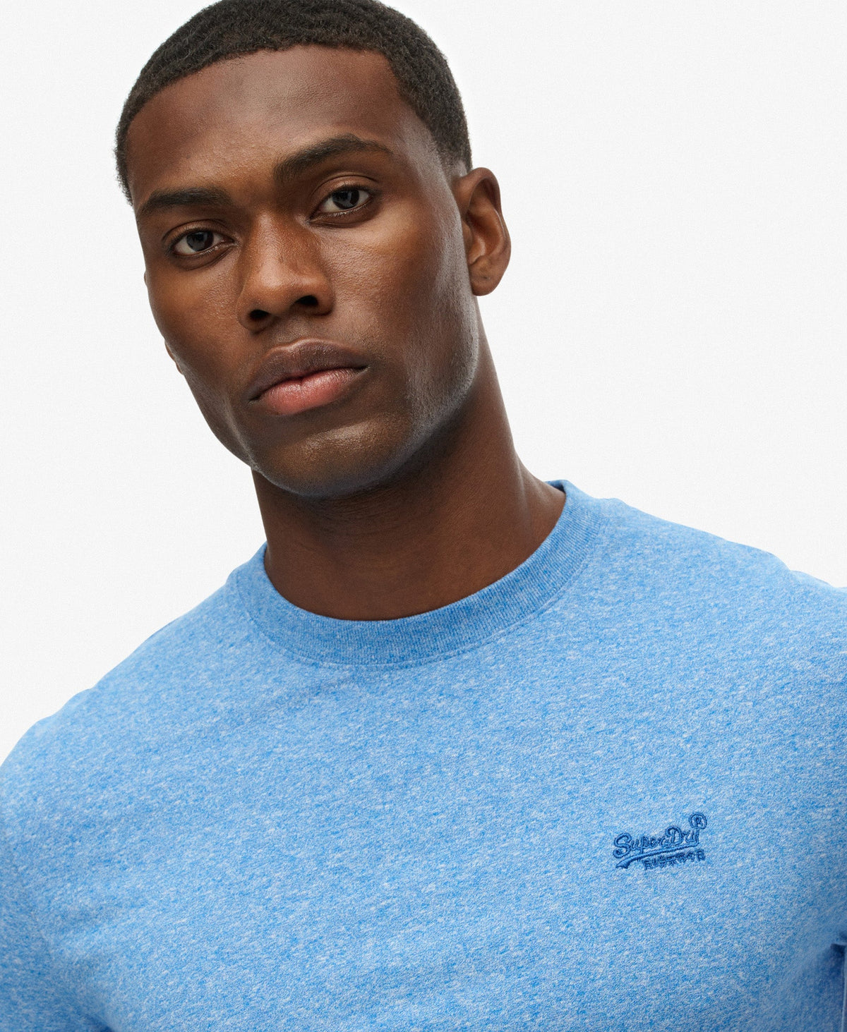 Essential Logo Embroidered Tee | Fresh Blue Grit
