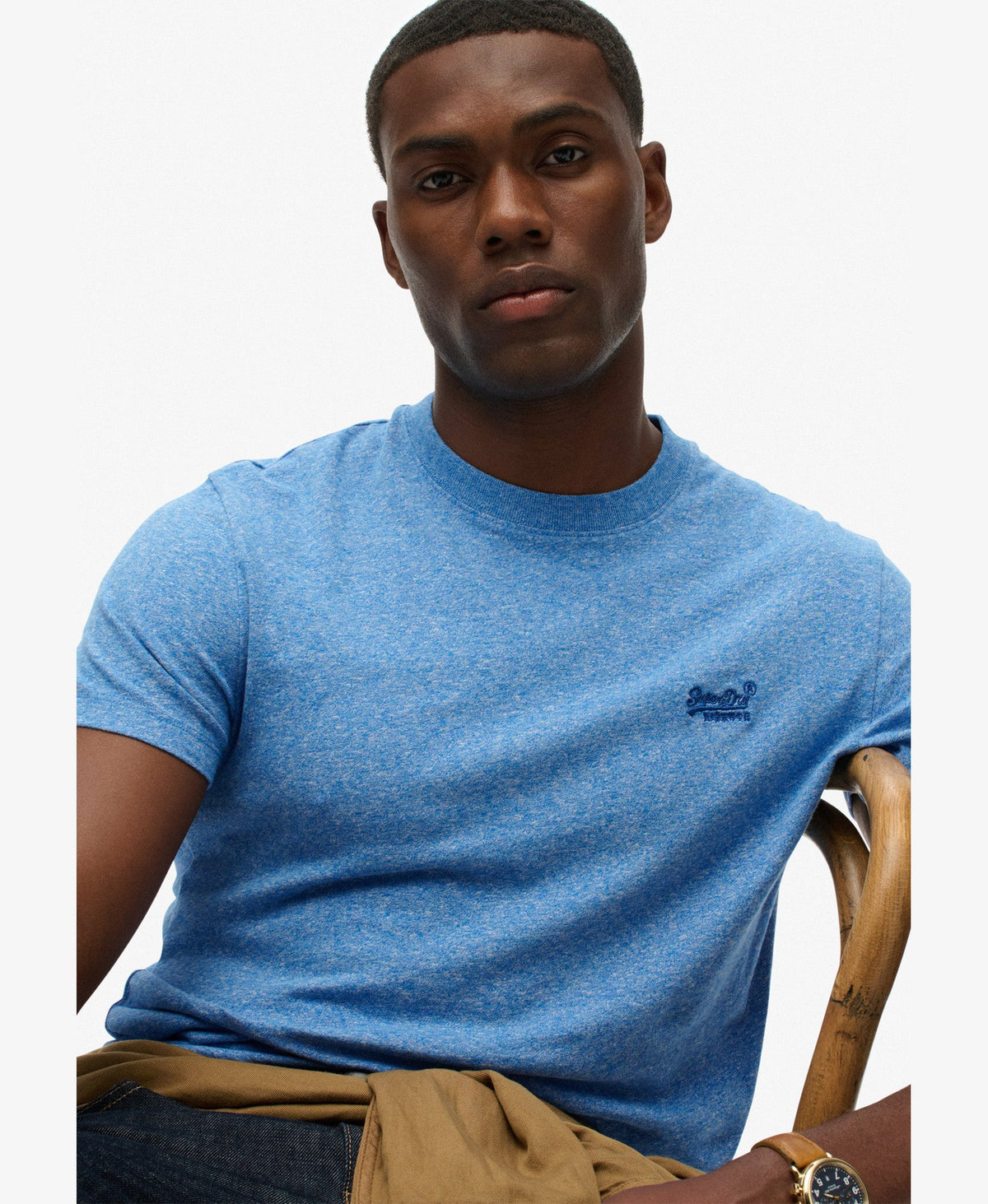 Essential Logo Embroidered Tee | Fresh Blue Grit