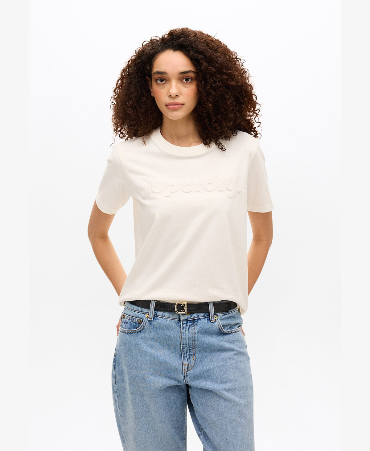 Embossed Logo Graphic Tee | New Chalk White