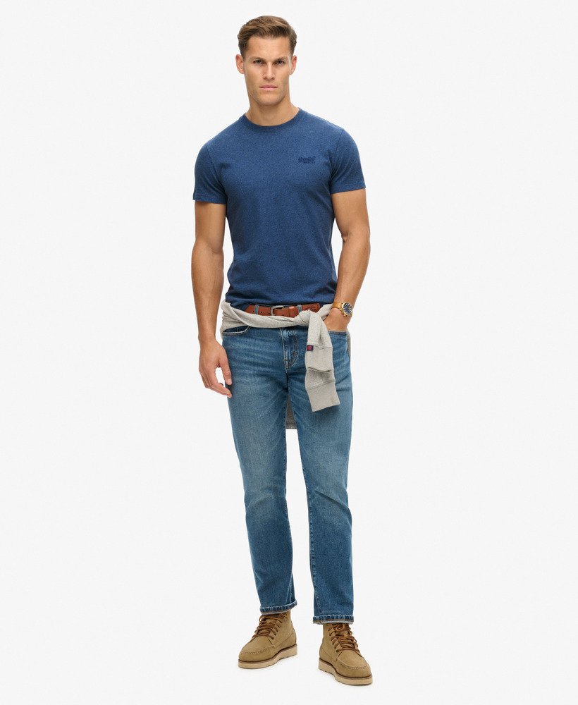 Essential Logo Embroidered Tee | Bright Blue Marle
